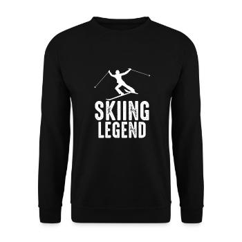 To ski - Unisex Sweatshirt - black - Front - Alina (178cm) & Michal (187cm)