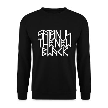 Satan is the new black v.4 - Unisex Pullover - Schwarz - Vorne - Alina (178cm) & Michal (187cm)