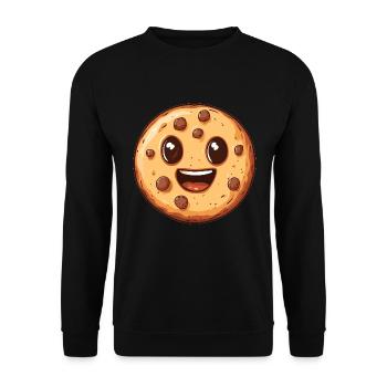 Biscuit qui rit - Sweat-shirt Unisexe - noir - Devant - Alina (178cm) & Michal (187cm)