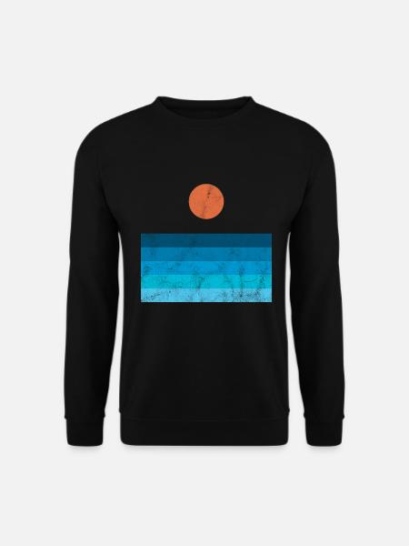 Abstract sunrise geometric art - Unisex Sweatshirt - black