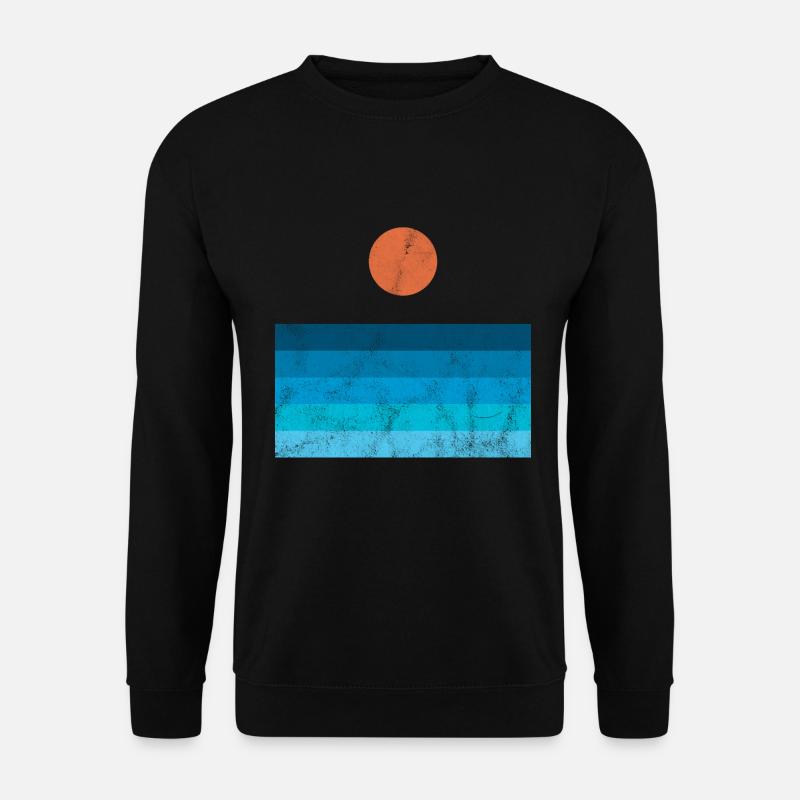 Sonnenaufgang geometrische Kunst abstrakt - Unisex Pullover - Schwarz