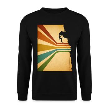 Escalade Rétro Mountain Graphique - Sweat-shirt Unisexe - noir - Devant - Alina (178cm) & Michal (187cm)