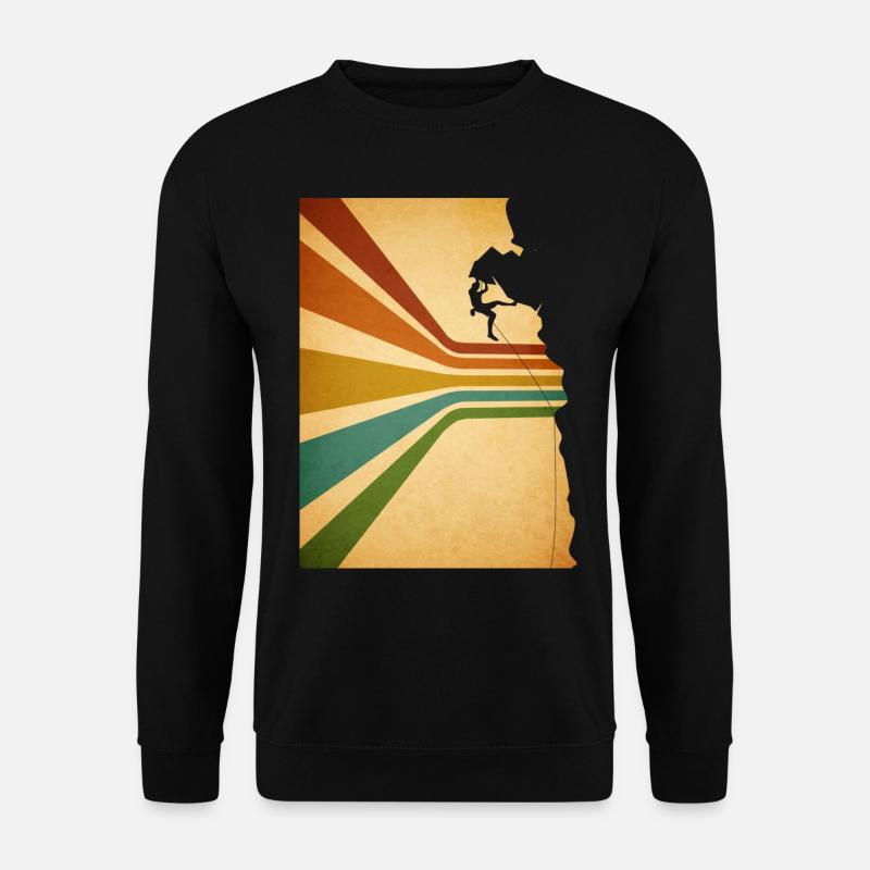 Klettern Retro Berg Grafik - Unisex Pullover - Schwarz