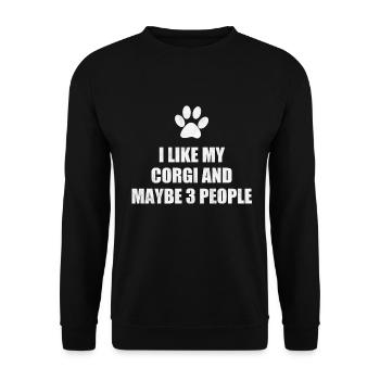 Corgi - Unisex Sweatshirt - black - Front - Alina (178cm) & Michal (187cm)