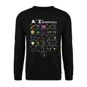 A to Z funny astronomy lover - Unisex Sweatshirt - black - Front - Alina (178cm) & Michal (187cm)