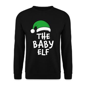 The Baby Elf - Unisex Sweatshirt - black - Front - Alina (178cm) & Michal (187cm)