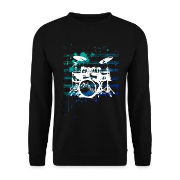 Silhouettes des tambours - Sweat-shirt Unisexe - noir - Devant - Alina (178cm) & Michal (187cm)