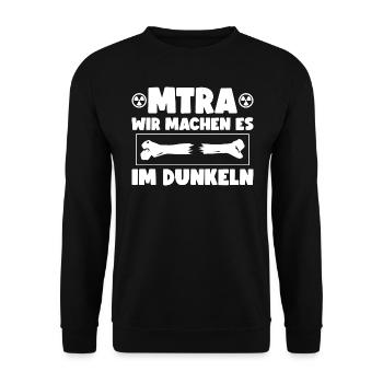 MTRA Dunkel Röntgen Assistent Radiologe Radiologie - Unisex Pullover - Schwarz - Vorne - Alina (178cm) & Michal (187cm)