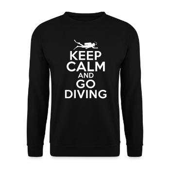 Restez calme et plongez - Sweat-shirt Unisexe - noir - Devant - Alina (178cm) & Michal (187cm)