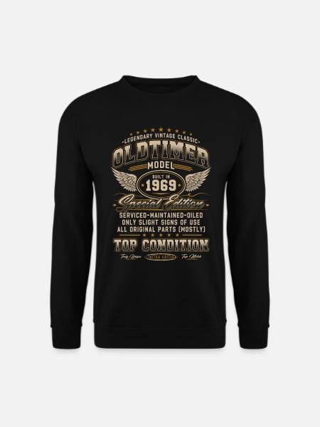 Oldtimer Baujahr 1969 Jahrgang Geburtstag Geschenk - Unisex Pullover - Schwarz