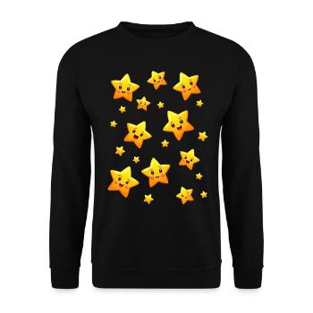 Costume d’étoile Pyjama Ciel étoilé Carnaval - Sweat-shirt Unisexe - noir - Devant - Alina (178cm) & Michal (187cm)