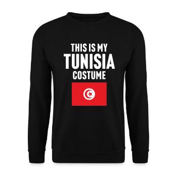 This my Tunisia costume - Unisex Sweatshirt - black - Front - Alina (178cm) & Michal (187cm)