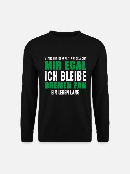 Bremen Fan Ein Leben Lang Bremer Spruch Nordlicht - Unisex Pullover - Schwarz