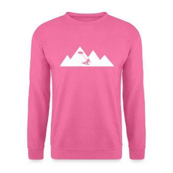 Snowkiting Snowkite Snowkiter Kiteskiing Snowboard - Unisex Pullover - Pink - Vorne