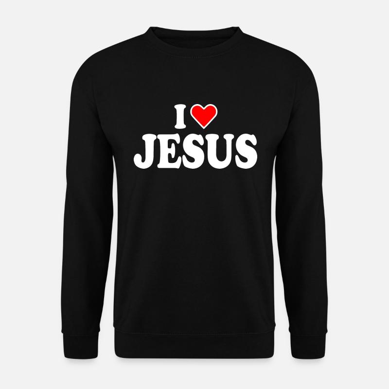 I love jesus - Unisex Pullover - Schwarz