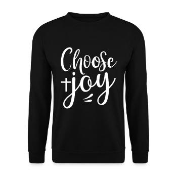 Choose Joy - Unisex Pullover - Schwarz - Vorne - Alina (178cm) & Michal (187cm)