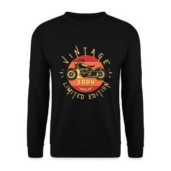 Vélo Vintage 1984 Édition limitée - Sweat-shirt Unisexe - noir - Devant - Alina (178cm) & Michal (187cm)