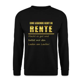 A legend retires - Unisex Sweatshirt - black - Front - Alina (178cm) & Michal (187cm)