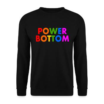 Power bottom - Unisex Sweatshirt - black - Front - Alina (178cm) & Michal (187cm)