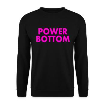 Power bottom - Unisex Sweatshirt - black - Front - Alina (178cm) & Michal (187cm)