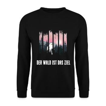 waldbaden naturerlebnis yeti im black forest - Unisex Pullover - Schwarz - Vorne - Alina (178cm) & Michal (187cm)