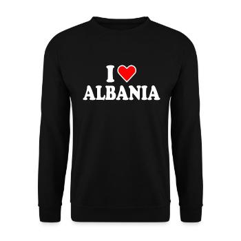 Albanien - Unisex Pullover - Schwarz - Vorne - Alina (178cm) & Michal (187cm)