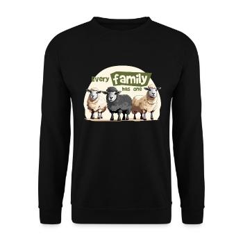 Every family has one. - Unisex Sweatshirt - black - Front - Alina (178cm) & Michal (187cm)