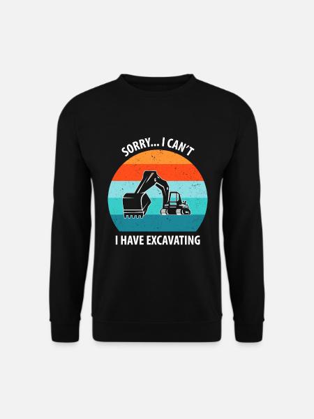 Bagger Baggerfahrer Baggerwagen - Unisex Pullover - Schwarz