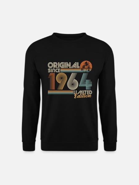 1964 Vintage Jahrgang Geburtstag Retro Geschenk - Unisex Pullover - Schwarz
