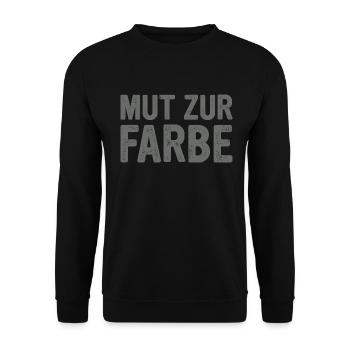 Schwarzer Humor Arbeit Witz mut zur farbe - Unisex Pullover - Schwarz - Vorne - Alina (178cm) & Michal (187cm)