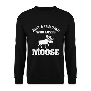 Juste un enseignant qui aime l’orignal - Sweat-shirt Unisexe - noir - Devant - Alina (178cm) & Michal (187cm)
