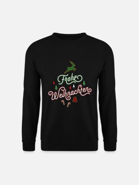 Frohe Weihnachten Ugly Christmas Sweater Geschenk - Unisex Pullover - Schwarz