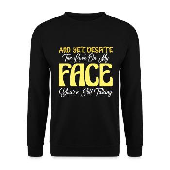 Vous parlez toujours de citation sarcastique - Sweat-shirt Unisexe - noir - Devant - Alina (178cm) & Michal (187cm)