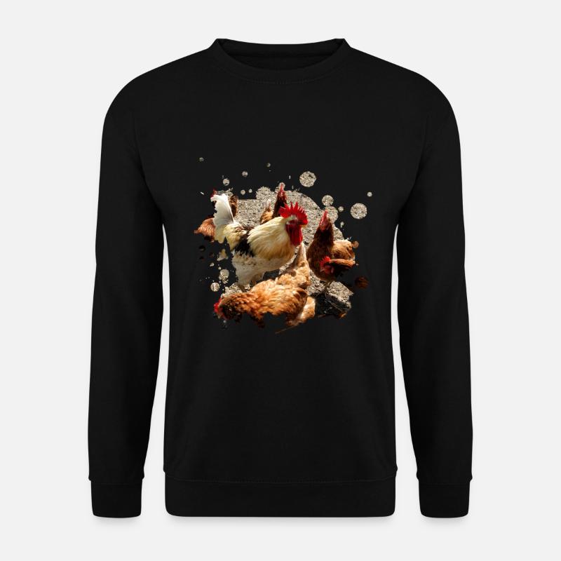 lucky chicken picking - Unisex Sweatshirt - black
