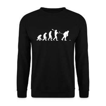 Eishockey Evolution Ice Hockey Eishockeyspieler - Unisex Pullover - Schwarz - Vorne - Alina (178cm) & Michal (187cm)