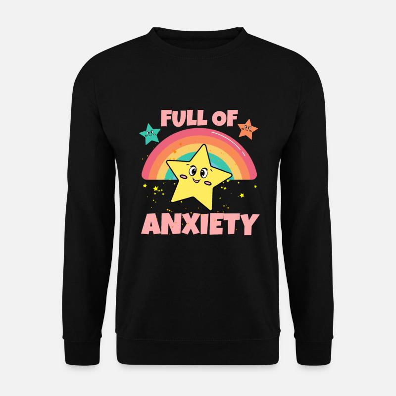 Voller Angst Ängstlich Soziale Ängstlichkeit - Unisex Pullover - Schwarz