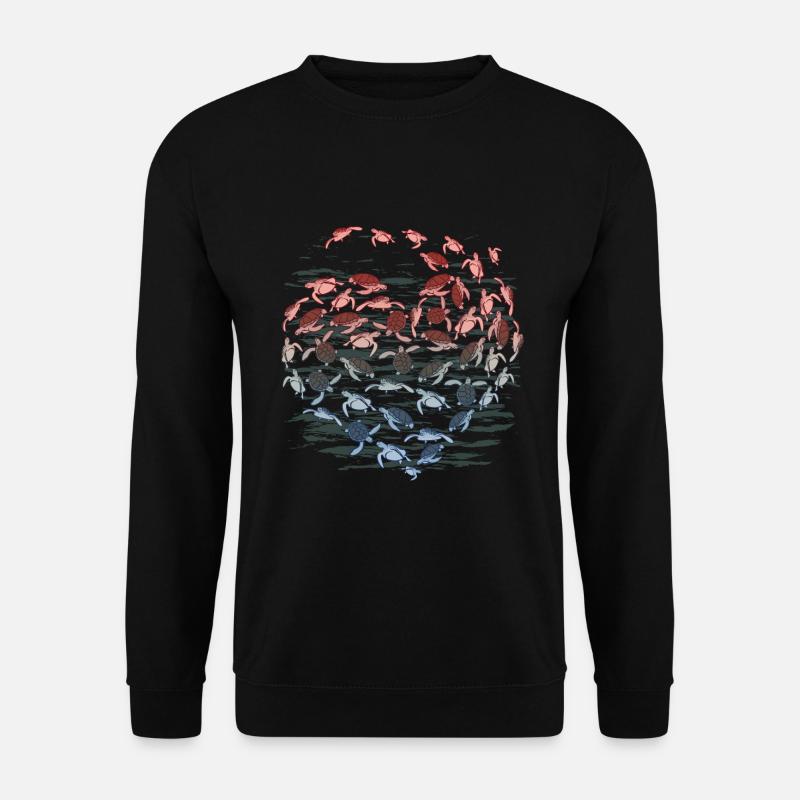 Schildkröte Herz Liebhaber Ozean Geschenkidee - Unisex Pullover - Schwarz