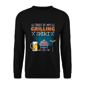 C’est cadeau de barbecue barbecue de chemise de barbecue - Sweat-shirt Unisexe - noir - Devant - Alina (178cm) & Michal (187cm)