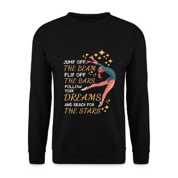 Gymnastics Acrobatics Gymnast Dancer Dancer - Unisex Sweatshirt - black - Front - Alina (178cm) & Michal (187cm)