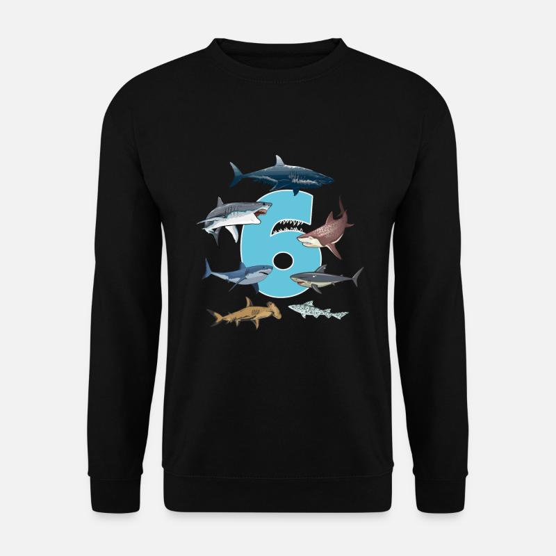 Hai 6. Geburtstags-Party Geburtstag-Junge Geschenk - Unisex Pullover - Schwarz