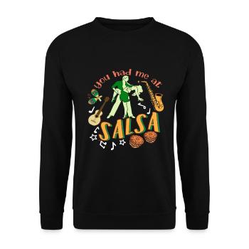 Salsa Dance Dancer Dance Dance Teacher Gift Idea - Unisex Sweatshirt - black - Front - Alina (178cm) & Michal (187cm)