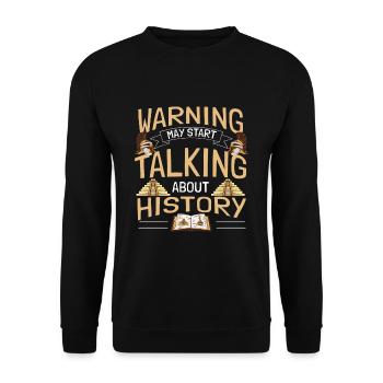 History History Teacher Lesson Gift - Unisex Sweatshirt - black - Front - Alina (178cm) & Michal (187cm)