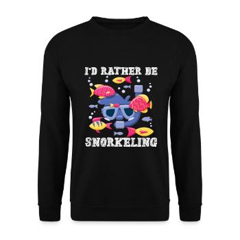 Snorkeling Snorkelers Diving Divers Gift - Unisex Sweatshirt - black - Front - Alina (178cm) & Michal (187cm)