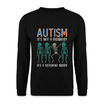 Autisme Conscience Idée de cadeau autiste - Sweat-shirt Unisexe - noir - Devant - Alina (178cm) & Michal (187cm)