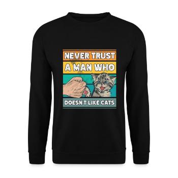 Chat Amoureux des chats chats chat chat dame de chat - Sweat-shirt Unisexe - noir - Devant - Alina (178cm) & Michal (187cm)