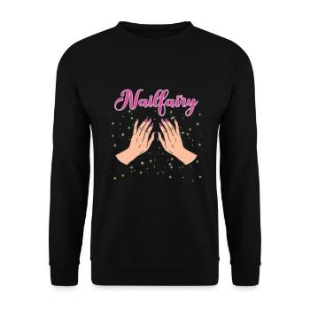 Beautician Nail Technician Nail Salon Gift - Unisex Sweatshirt - black - Front - Alina (178cm) & Michal (187cm)