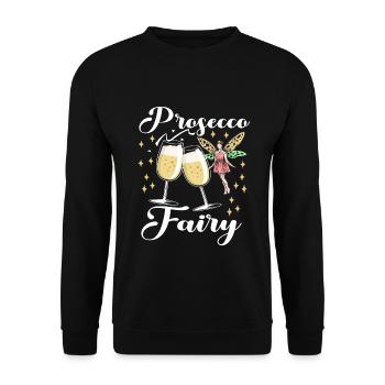 Prosecco Sparkling Wine Alcohol Celebrate Glass Drink - Unisex Sweatshirt - black - Front - Alina (178cm) & Michal (187cm)