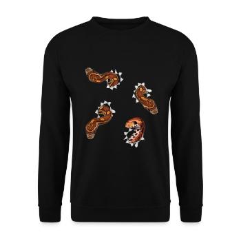 Serpent Maïs Serpent Reptile Idée Cadeau - Sweat-shirt Unisexe - noir - Devant - Alina (178cm) & Michal (187cm)