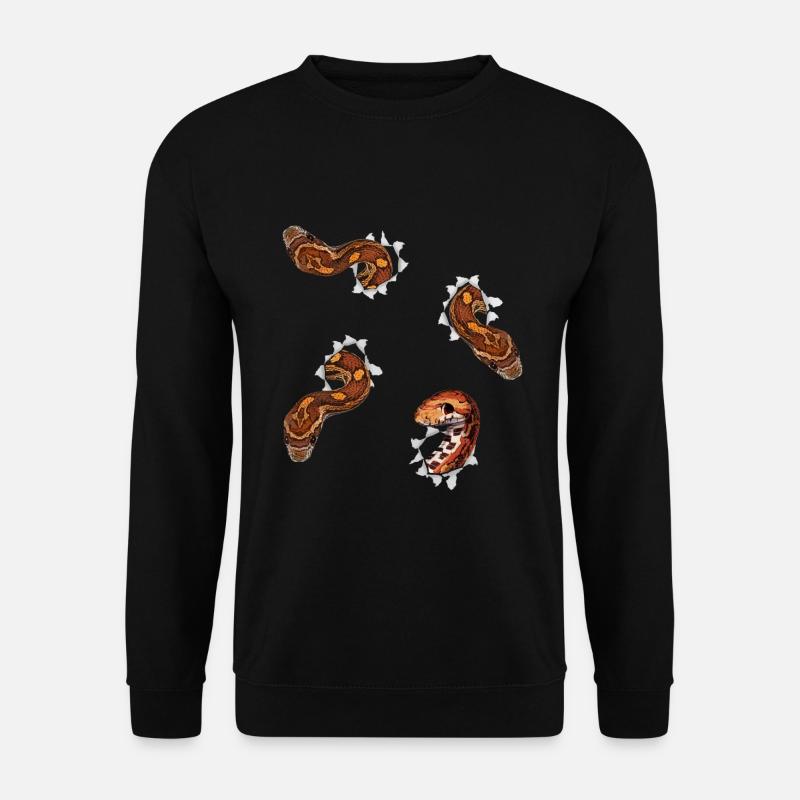 Schlange Kornnatter Reptil Geschenkidee - Unisex Pullover - Schwarz