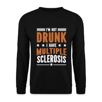 Multiple Sclerosis MS Consciousness Loop Gift - Unisex Sweatshirt - black - Front - Alina (178cm) & Michal (187cm)